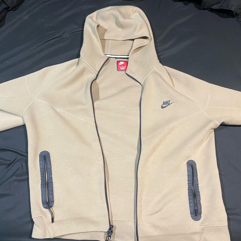 Nike Tech Beige Full-Zip Hoodie